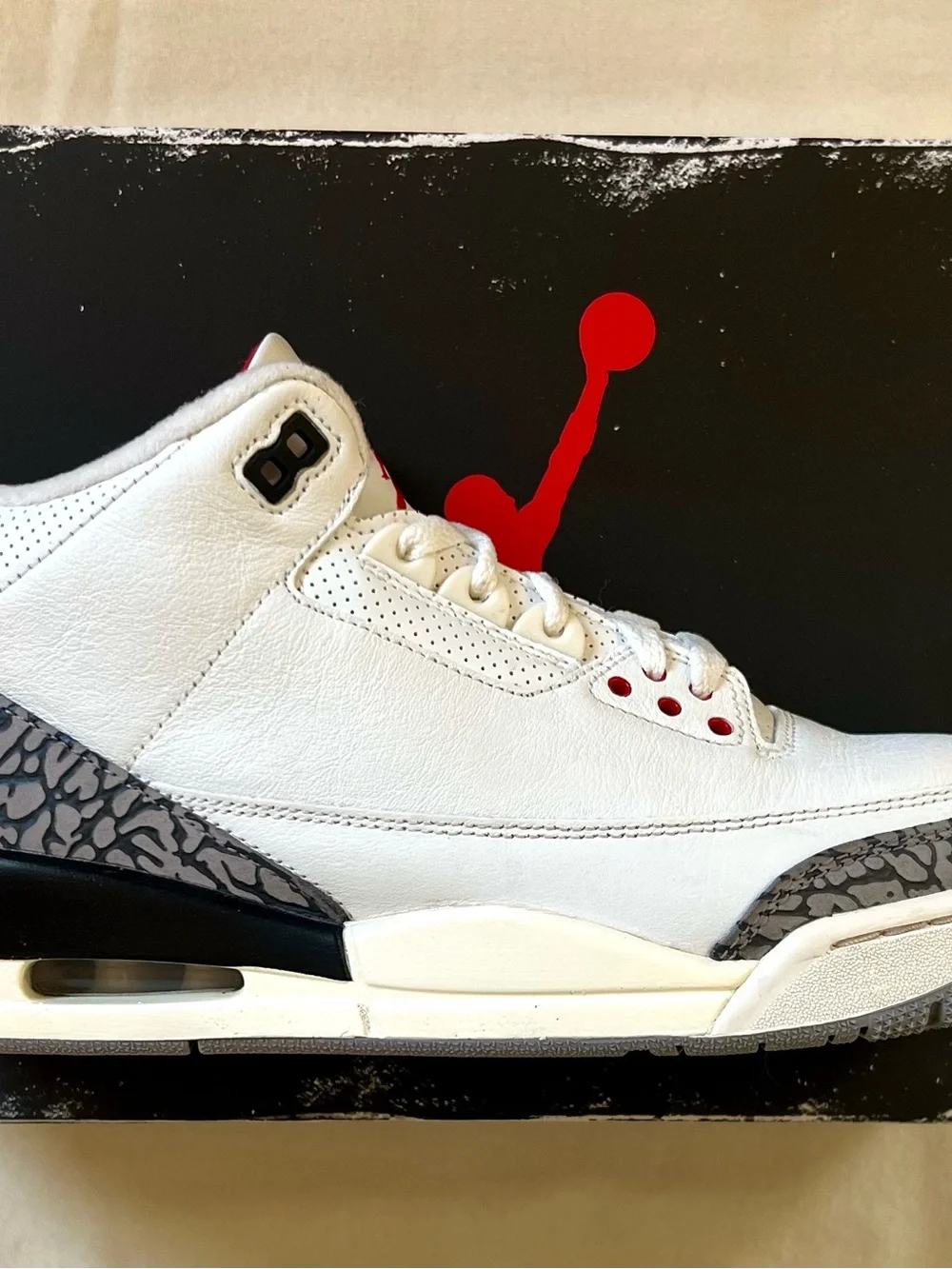 Air Jordan White Cement 3 Reimagined Nike Air Retro Sz 9.5